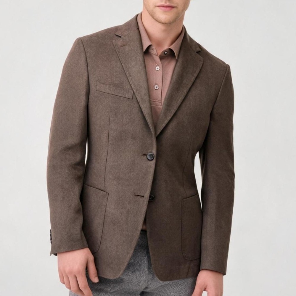 Michael Kors Sport Coat Men 44R Green Faux Suede Classic Fit Quiet Luxury NWT